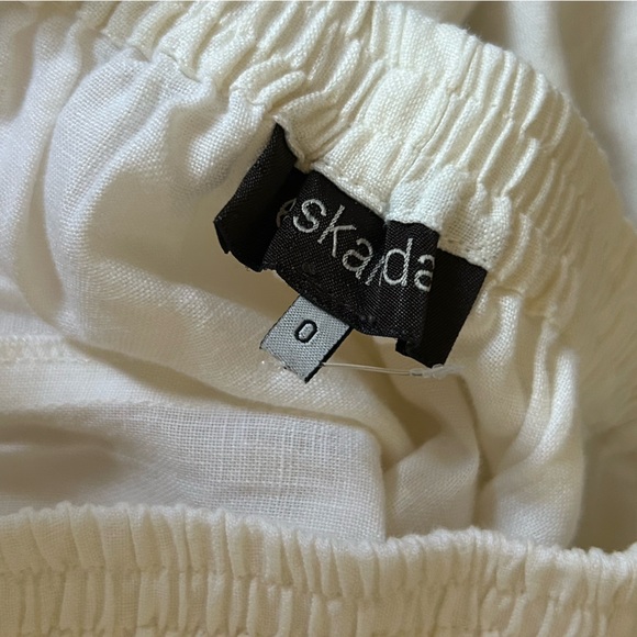 Eskandar Cropped White Gaucho - Picture 3 of 5